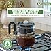 Café Brew Collection 8-Cup Glass Stovetop Percolator Coffee Pot - Borosilicate Glass Coffee Percolator - BPA Free - Dishwasher Safe - Brewing on Electric and Gas Ranges