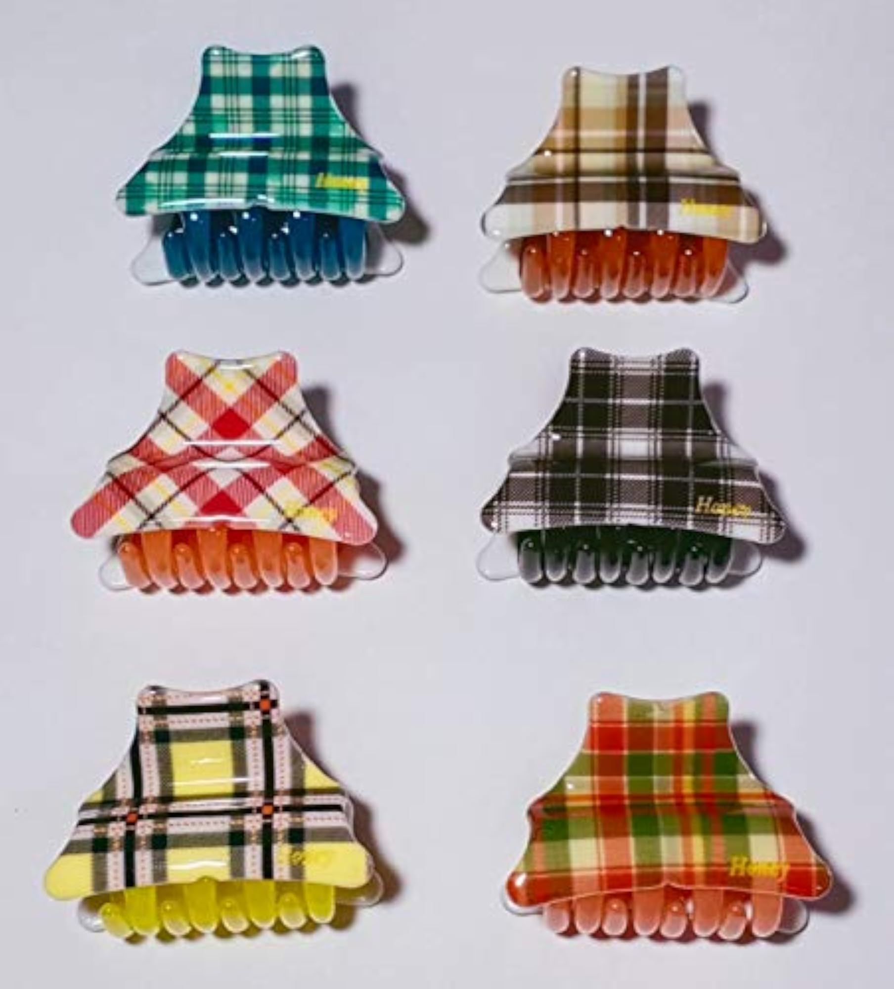 Multicolor Plastic Hair Clutcher/Claw Clip Pack of 6 for Women