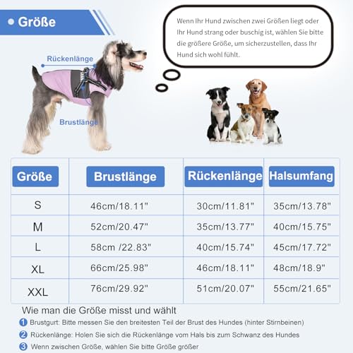 Lairle Hundemantel Winter Hundejacke Hundegeschirr Mantel Welpenmantel Jacke Weste Kleidung Kleines Hundegeschirr Hundemäntel für kleine mittelgroße Hunde