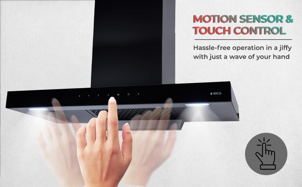 Elica 90cm 1500 m3/hr Filterless Autoclean Kitchen Chimney with 15 Years Warranty (FL PLUS 900 SPT HAC LTW MS NERO), Black - Image 7