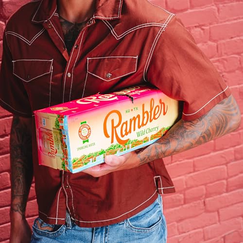 Image of AUTX RAMBLER Sparkling Water, Texas Limestone Mineral Blend, Wild Cherry Flavor, 12-Ounce Cans, 12-Pack