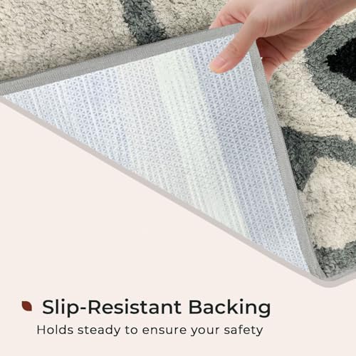 Image of Luxe Home Bath Mat Canada Panda Super Soft Anti Skid Slip Water Soak Washable Door Mats for Home, Bathroom Mat, Floor Mat, Kitchen Mat for Floor (40x60 cm) Grey