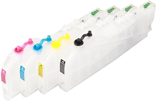 Miniatura 8 de ViaGasaFamido Cartucho de tinta PP, 4 cartuchos de tinta vacíos, cartucho de tinta de un solo uso, cartucho recargable vacío para impresora tipo