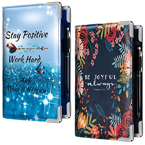 Aatacas Buch-Organizer mit Reißverschlusstasche, Leder, für Restaurants, Gäste, Karteikarten, für Kellner, Kellner, Barkeeper, mit Stift, 2 Stück Cover