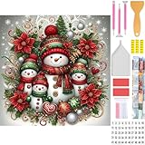 Amyaker ダイヤモンドアート キット 四角いビーズ クリスマス ダイアモンドビーズ絵画キット DIY 手作り絵画 手芸キット モザイクアート 5D モザイクアート ダイヤモンド塗装 全面貼り付けタイプ 30x30cm
