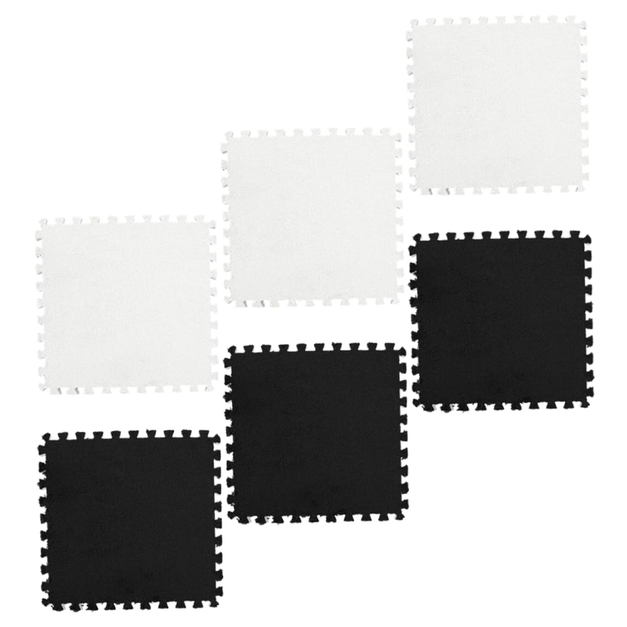 VANZACK 6Pcs Froth Play Mats for Non Slip Soft Cushions Pads for Living Gym Yoga Crawling Rug Shock Absorbing Design