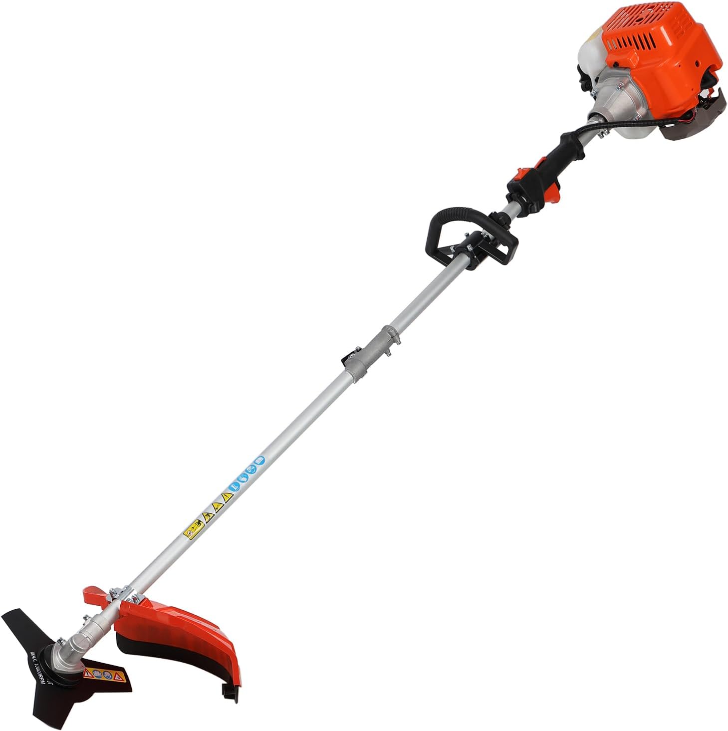 52cc Gas Powered Weed Eater and Brush Cutter, 5 in 1 Multi Tool with Edge Trimmer Pole Chainsaw and Hedge Pruner, Heavy Duty 2-Stroke Lawn Care Landscaping Equipment