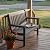 Flamaker HDPE Outdoor Garden Bench,2-Person Heavy Duty Ergonomic Outside Benches Weatherproof with 700 lbs Capacity,Ideal for Patio, Porch, Backyard, Black