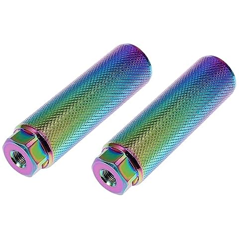 X AUTOHAUX 100x28mm Multicolour Bike Foot Pegs Cover