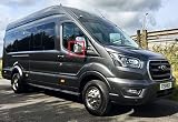 2 x Czarne soczewki kierunkowskazów lusterek bocznych, bursztynowe światła obrysowe LED, kompatybilne z 2013-2025 Transit MK8