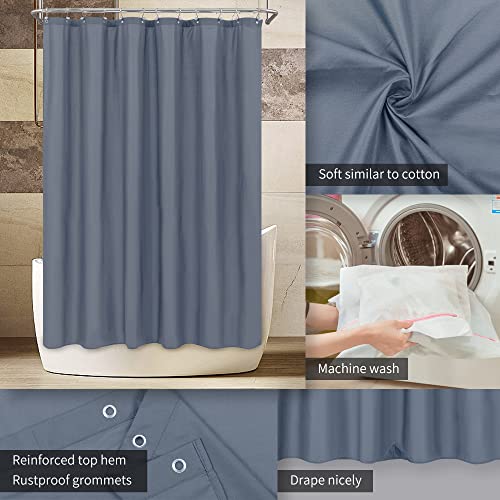 Image of ALYVIA SPRING Waterproof Fabric Shower Curtain or Liner Stone Blue, 72x72