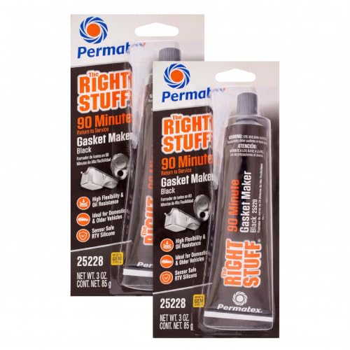 Permatex 25228 The Right Stuff 90 Minute Black Gasket Maker,3 oz,1 Count (Pack of 2)