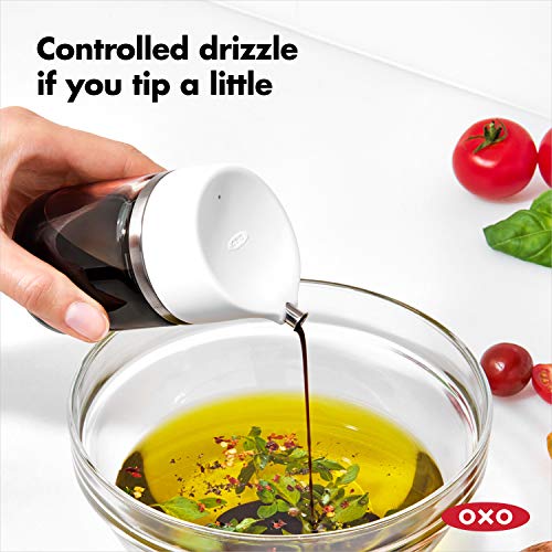 Image of OXO Good Grips Precision Pour Glass Dispenser for Soy Sauce, Oil - 5 oz | Drip-Free Spout, Two Flow Speeds for Drizzle or Steady Pour, Ideal for Oil, Vinegar, Soy Sauce, Serving and Storing