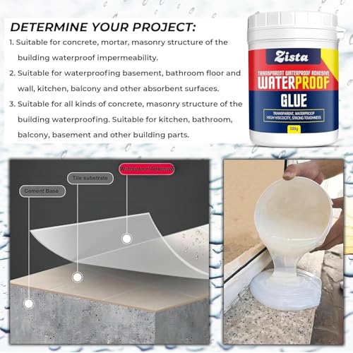 Image of Crack Seal Glue 300gm with Brush | Transparent Waterproofing Glue for Roof Leakage, Pipes, Tiles & Walls | Epoxy Sealant Solution for Long-Lasting Leak Protection