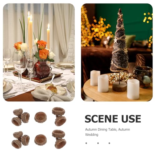 100 Pcs Natural Acorn Shell Christmas Tree Art Dried Flower Art miniatura 2