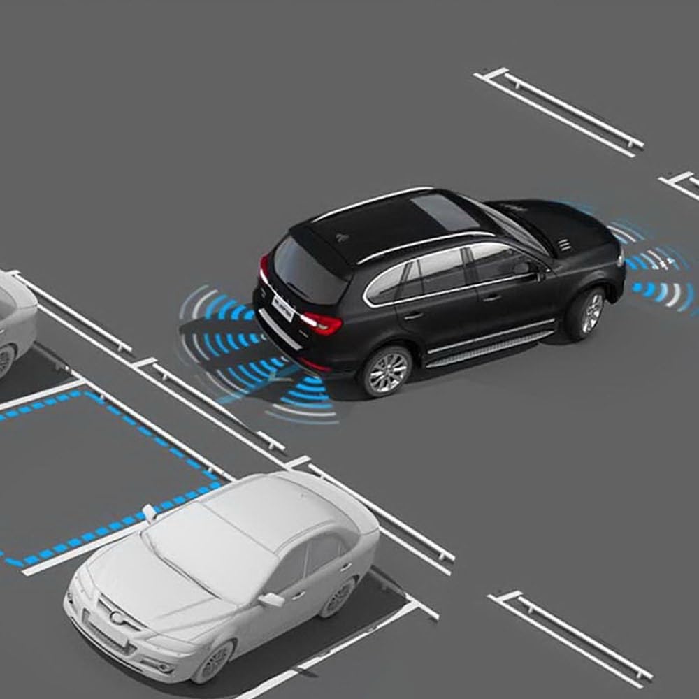 Sensore di Assistenza al parcheggio PDC, Kit sensori di parcheggio Parktronic per Auto, Anteriori e Posteriori, Radar, rilevatore 4/6/8 sensori, Assistenza Automatica (6 sensori/Rosso)