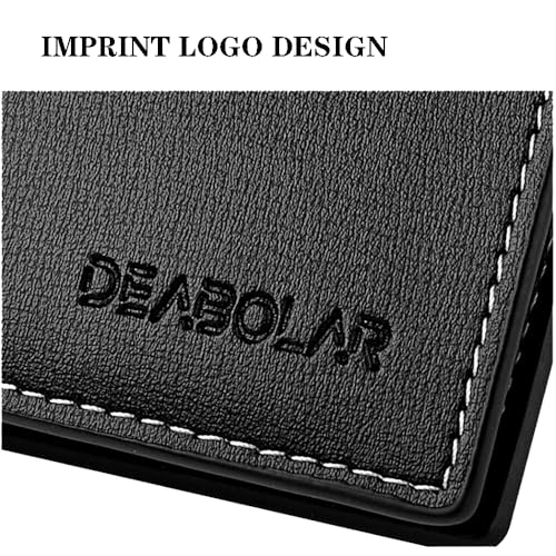Image of Slim Wallet for Men with Coin Purse, Minimalist Wallet with Zipper, Bifold Mens Wallets with Credit Card Holder, PU Leather Men's Wallet with Money Clip, Carteras Para Hombres (BLACK D1)