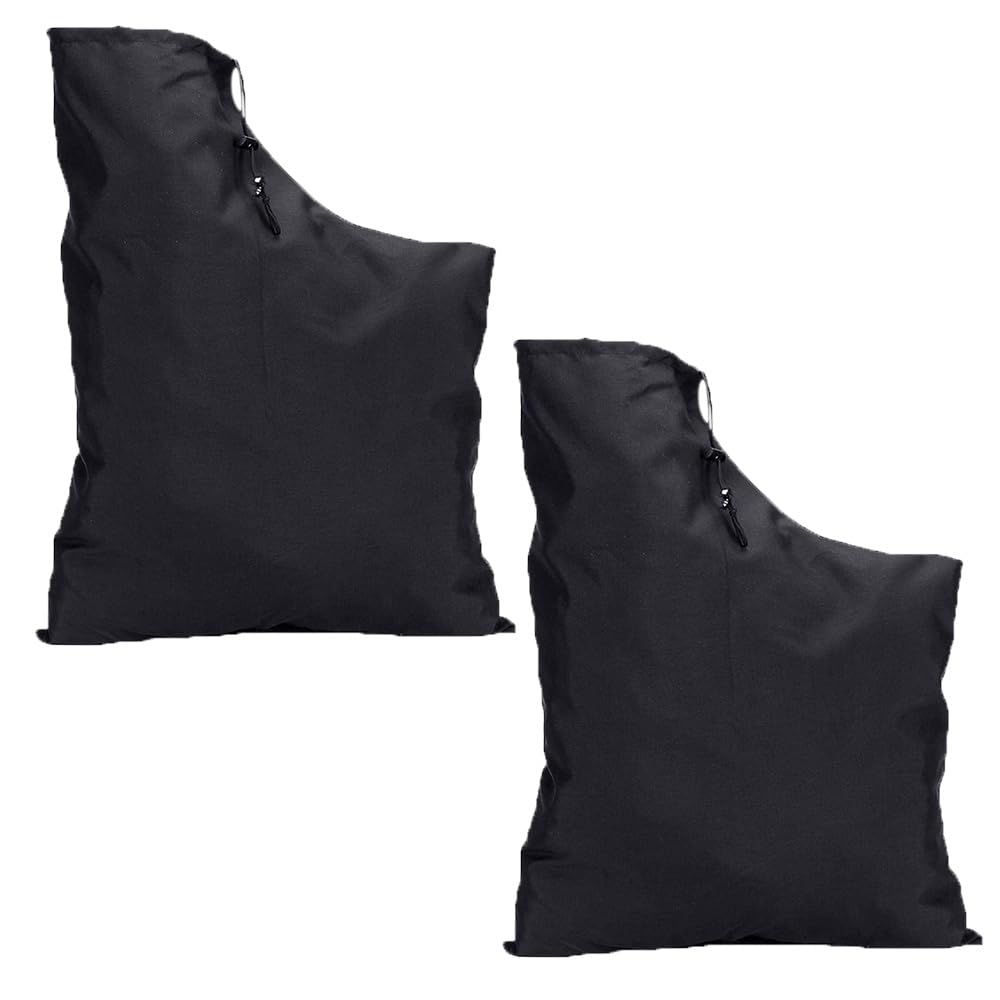 2 Pieces Leaf Vacuum Cleaner Bag, Leaf Vacuum Bag with Drawstring, Garden Leaf Collection Bag, Leaf Blowing Bag, for Most Leaf Vacuum Cleaners (Black)