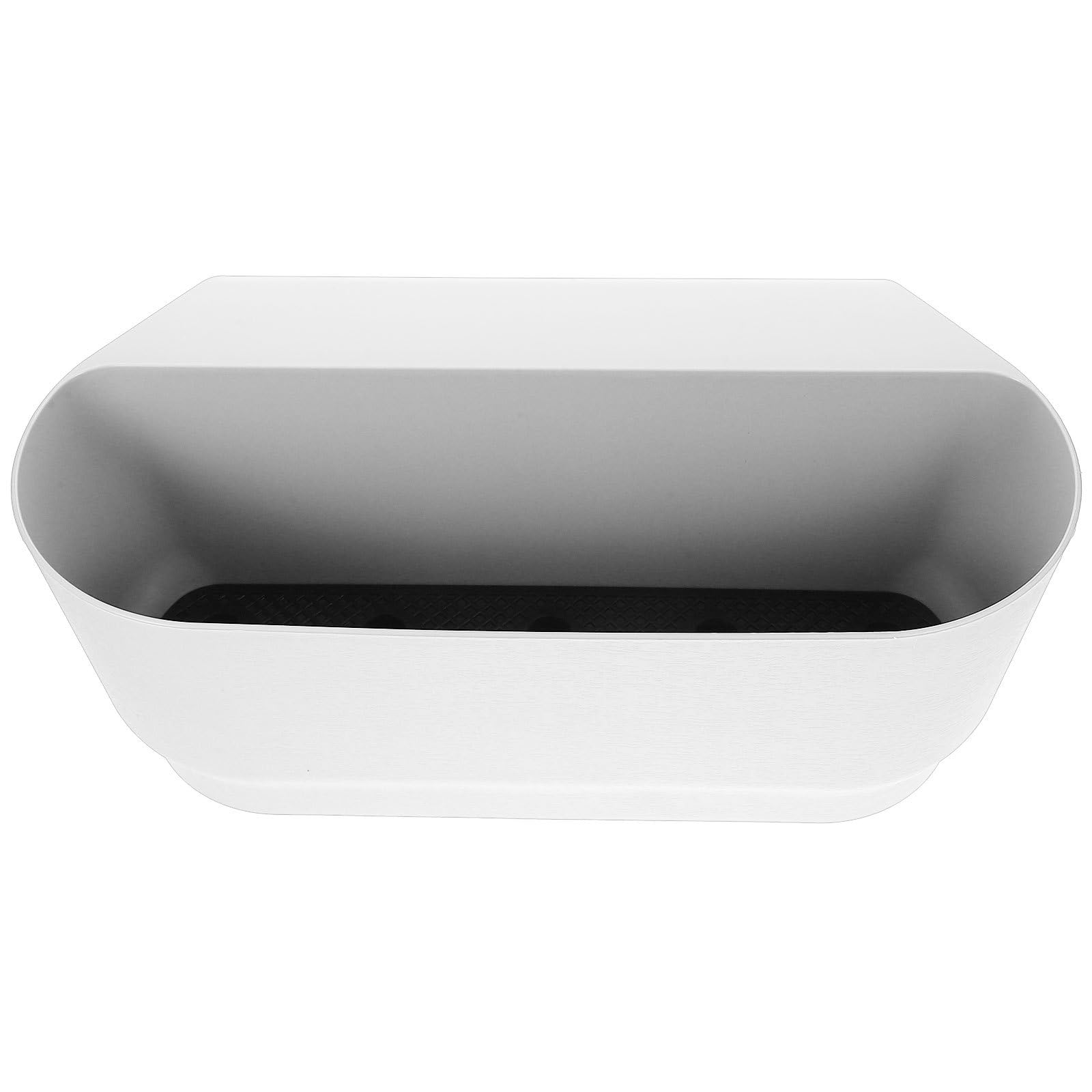 Pot de Fleurs Suspendu Design à Fente en Plastique Blanc Robuste pour Balcon et Jardin pour Plantes Succulentes