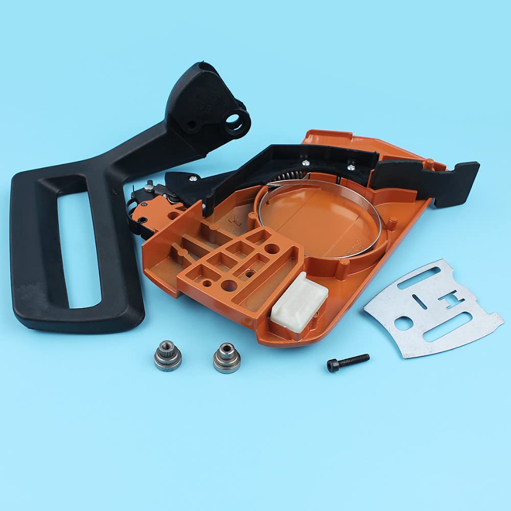 DUNLAP Kit de Placa de Barra Protectora de manija de Cubierta Lateral de Freno de Cadena Compatible con Husqvarna 61 66 266 268 272 272XP Funda de buje de Motosierra
