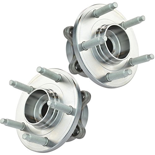 Image of TRQ 2 Piece Rear Wheel Bearing & Hub Assembly Set Compatible with 2011-2014 Ford Edge 2009-2019 Flex 2013-2019 Police Interceptor Sedan 2014-2018 Special Service Police Sedan 2010-2019 Taurus 2009-20