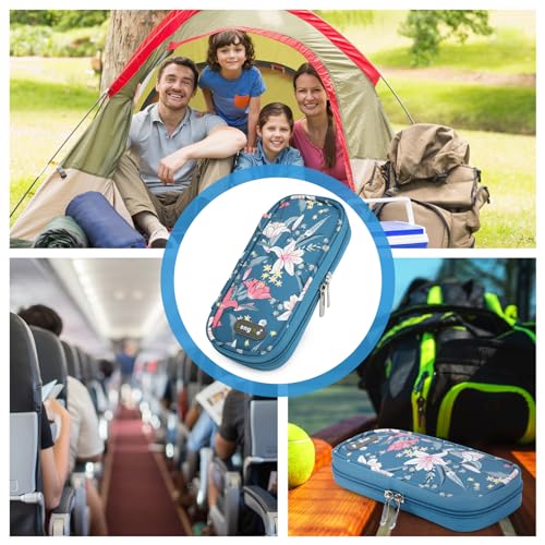 Image of YOUSHARES Insulin Cooler Travel Case - Portable Refrigerated Medicine Case for Insulin Pen, Medication and Diabetic Supplies with 2 TSA Approved Ice Pack