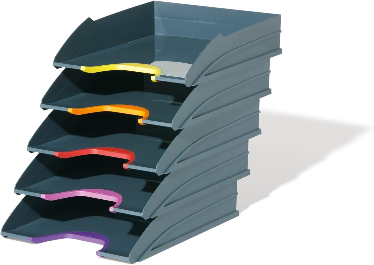 10-Pack Letter Trays Stackable Paper Filing for Desktop Organiser Green