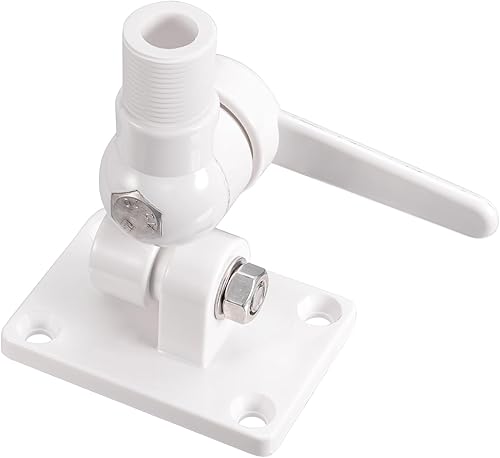 Bingfu VHF - Kit de montaje de antena GPS marina, soporte de montaje fijo de base ajustable de doble eje para barco