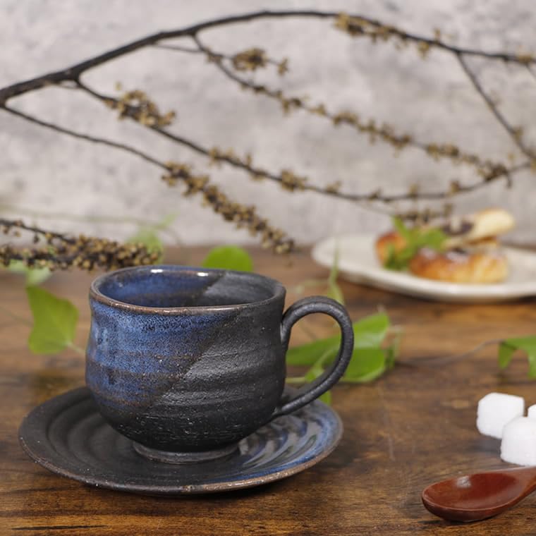 Amazon | しがらき焼 コーヒーカップ 220ml（満水時）【深海コーヒー碗