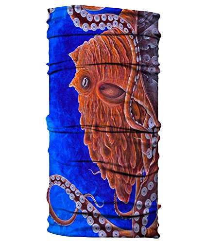 Born of Water Neck Gaiter: Giant Pacific Octopus - Fishing Face Mask Shield UV/UPF 50+ Sun Protection