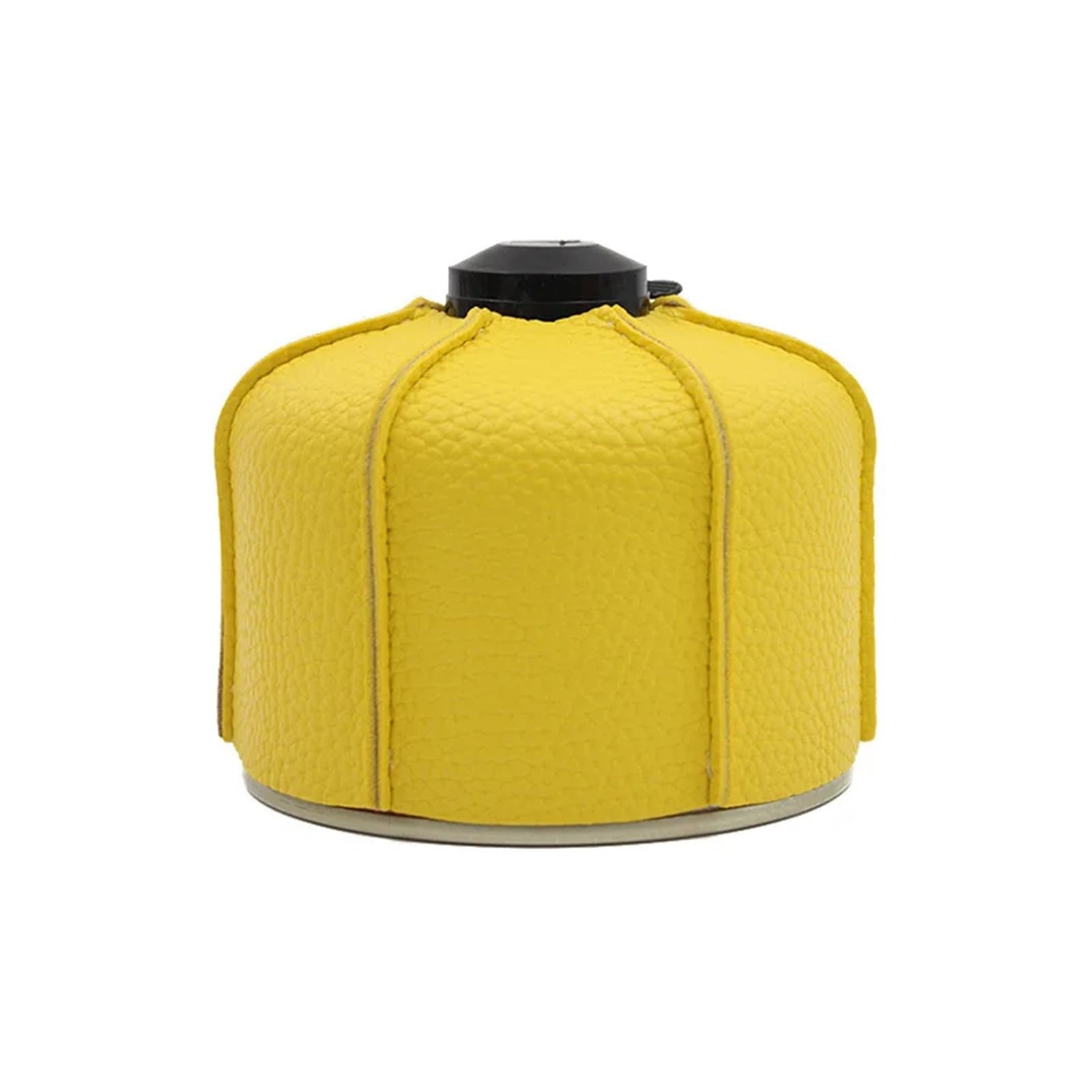 1PCS Outdoor Camping Flat Gas Cylinder Leather Cover Alpine Picnic Protective Butane(Yellow S)