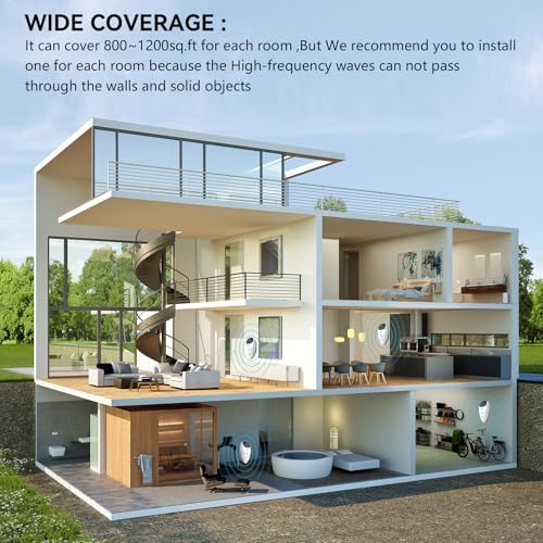 2025 upgraded ultrasonic repeller amp insect indoor repeller ultrasonic plug in repellent for roach rodent mouse bugs mosquito mice spider ant electronic pest deterrent 4 packs