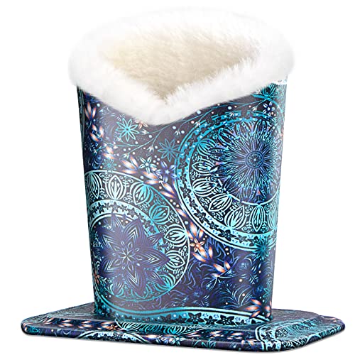Image of Plush Fluffy Lined Anti-scratch Eyeglasses Holder Protective Glasses Stand Case