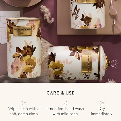 Image of MACKENZIE-CHILDS Enamel Utensil Holder, Wild Rose White
