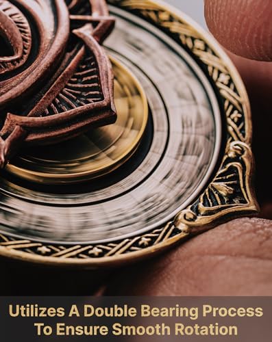 COPPERTIST.WU Tarot Vision Pendant - All-Seeing Eye Necklace, Tarot Card Symbol Pendant, Mystic Divination Jewelry, Spiritual Guidance, Fate Insights, Smooth Rotation (Brass & Copper & White Bronze)4