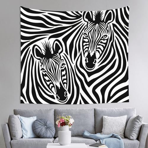 Tapisserie imprimée zèbre EdWal 152x130 cm pour décoration de chambre et salon