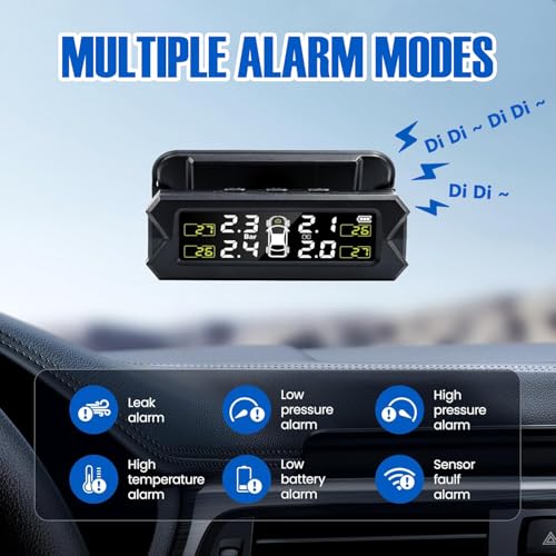 Turnsun TPMS-02 Tire Pressure Monitor System Solar Wireless Tire Pressure Sensor thumb #4