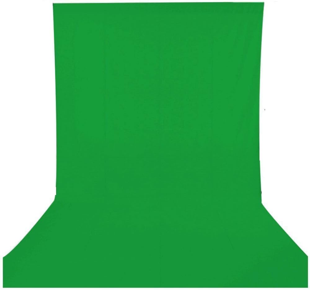6 x 9FT / 1.8 x 2.8M Photo Studio 100% Pure Muslin Collapsible Green Background Backdrop for Photography, Video and Television (Background Only)