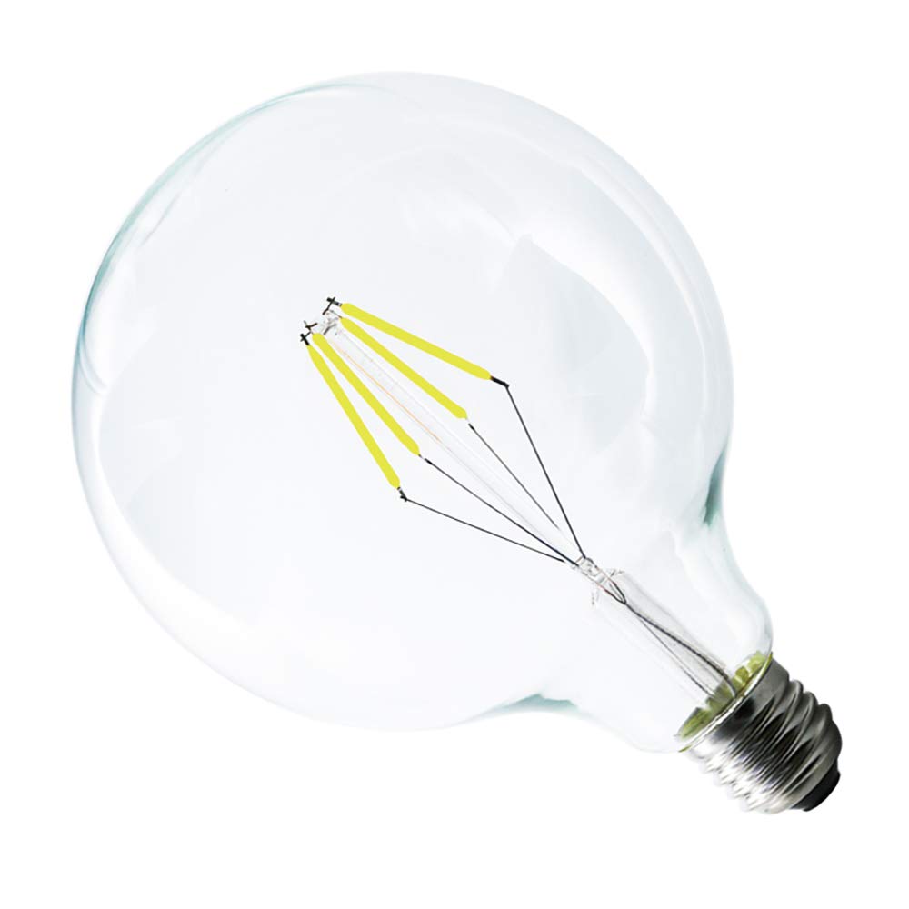 4W G125 E27 400 Lúmenes LED Globo Edison Filamento Bombilla para Habitación, Comedor, Estudio, Salón, Bar,Blanco frío 6000K,(Pack de 8)