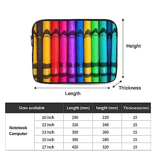 Colored Crayons Laptop Sleeve Case 15 Inch Suitable For Notebook Computer Tablet Traveling Carrying Simple Case4