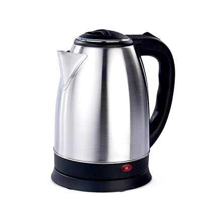 AVG MALL Electric Kettle 2 Liter Multipurpose Large Size Tea Coffee Maker Water Boiler with Handle (Silver)