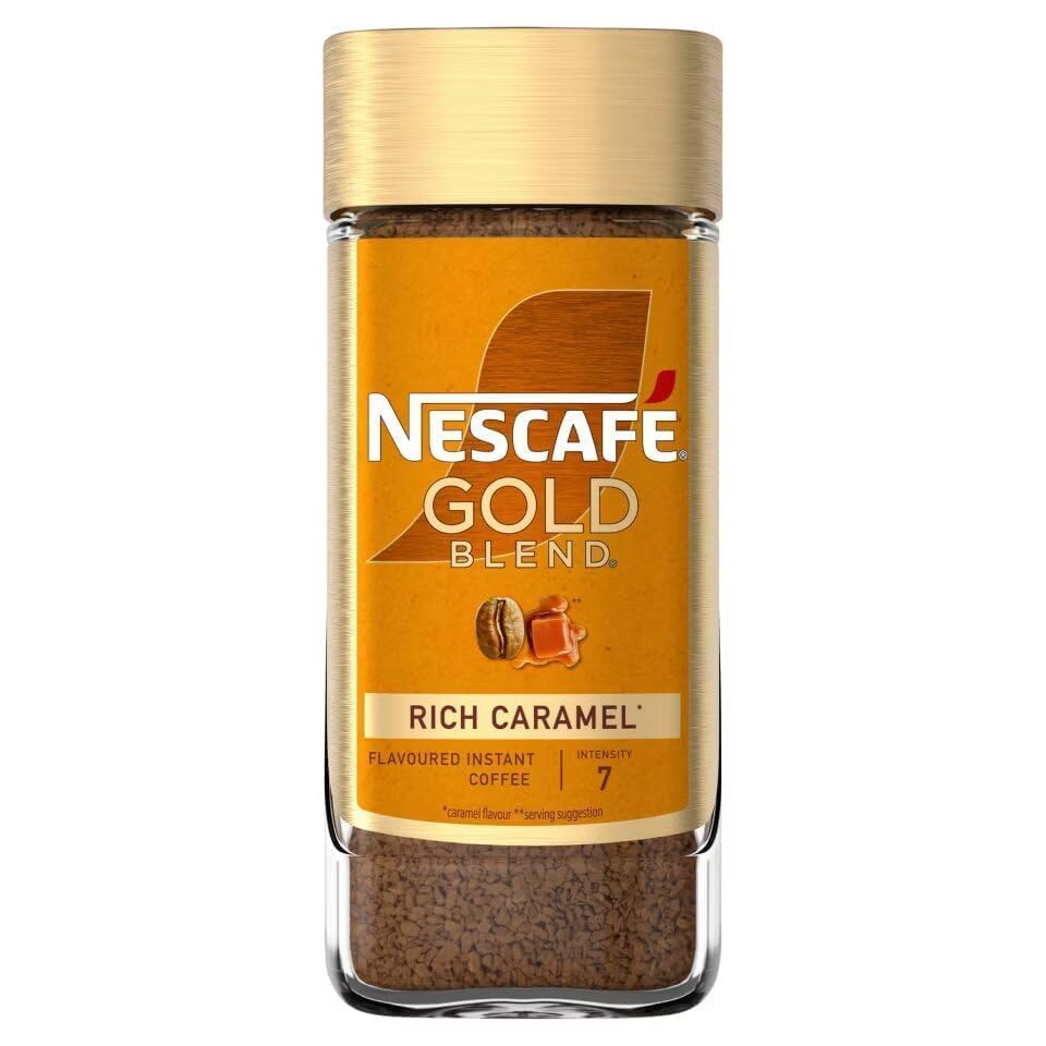 Nescafe Gold Blend Rich Caramel Flavoured Instant Coffee, Intensity 7, Premium Glass Jar (UK)-picture-31