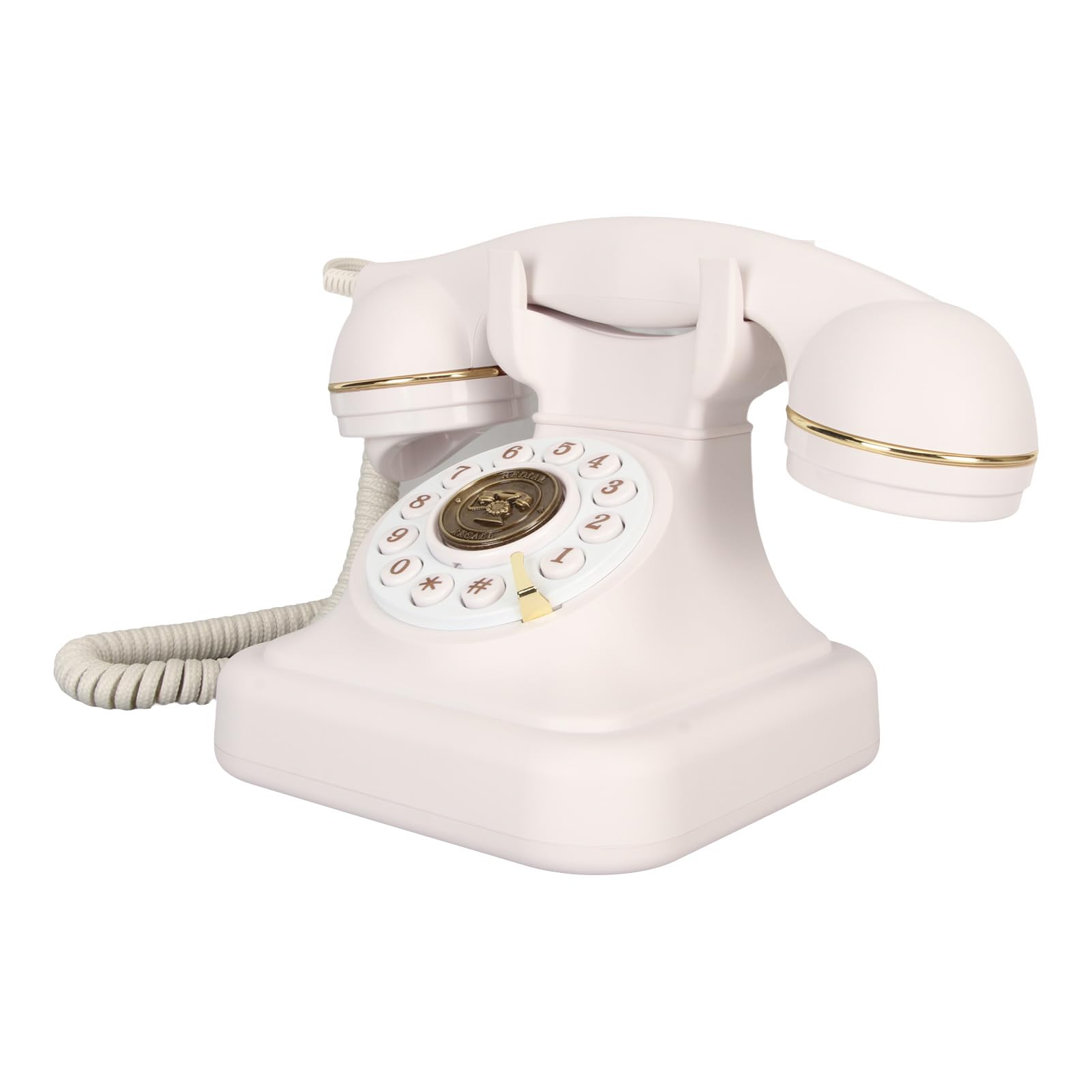 Keenso Retro Vintage Dekoracyjny Telefon Stacjonarny Ogromny Duży Guziki Telefon dla Osób Starszych w Hotelowym Biurze Gospodarstwa Domowego, materiał ABS