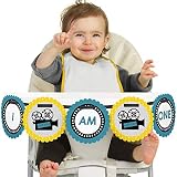 Big Dot of Happiness Movie 1rst Birthday Highchair Decor - I Am One - First Birthday High Chair Banner