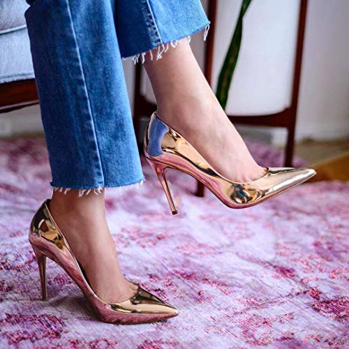 Image of Elisabet Tang High Heels, Womens Pointed Toe Slip on Stilettos Party Wedding Pumps Basic Shoes
