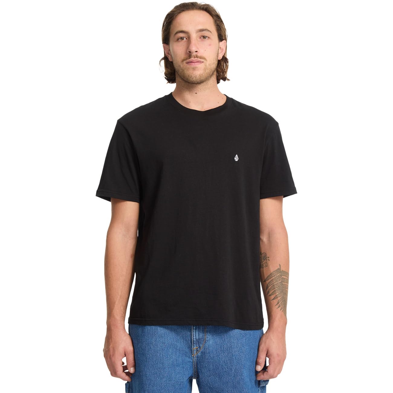 Volcom Stone Blanks Basics SS Tee (UK, Alpha, L, Regular, Regular, Black)