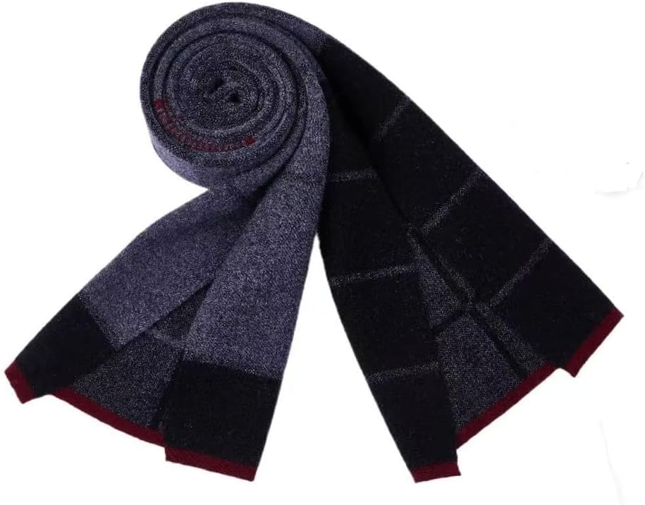 HBJWOV Men's scarf, scarf, winter warmth, casual European and American plaid