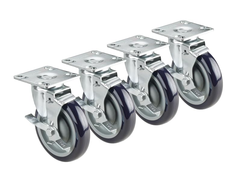 Krowne 28-115S Krowne Royal Series Plate Caster, 3-1/2" x 3-1/2" Plate Caster, 4" Locking Wheels (Set of 4)‌‌​​‍​​‌‌‌‌​‍​‌​​‌​‍​​‌‌‌‌‍​​‌‌‌‌‍​​‌‌​​‍​​‌‌‌‌‍​​‌​‌‌‍​​​‌‌‌‍​​‌‌​​‍​​‌​‌‌‍​​‌‌‌‌​‍​​​