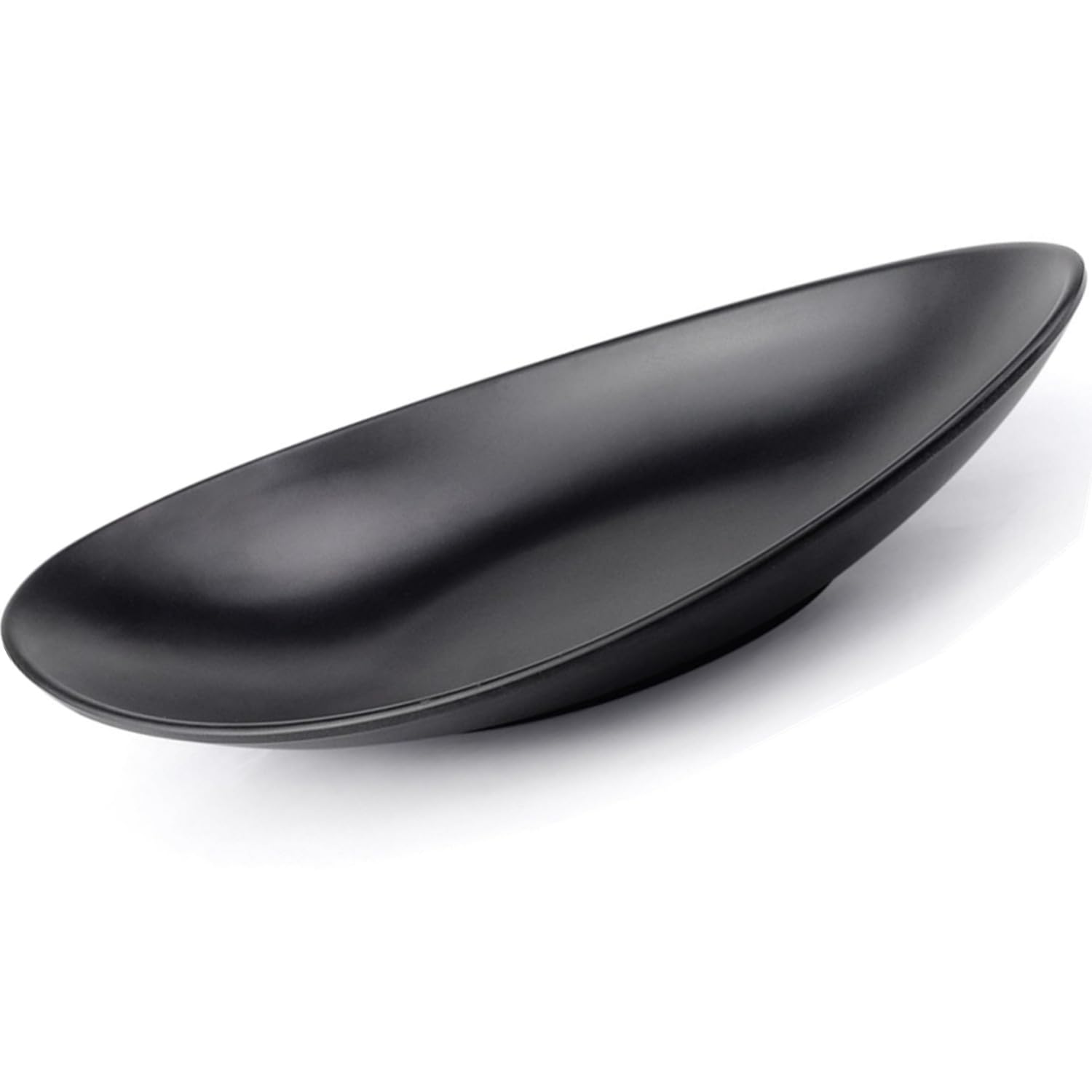 Bandeja Ovalada para Llaves y Joyas, Cuenco Decorativo para Monedas y Accesorios, Organizador de Mesa de Entrada, Bandeja Decorativa para Pasillo para Decoración del Hogar,negro