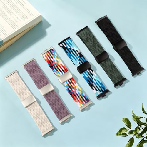 Image of Tobfit Stretchy Nylon Braided Band for Redmi Watch 6 /Redmi Watch5 /4 & Xiaomi Smart Band 8 Pro /9 Pro - Breathable, Adjustable Quick-Release Replacement Strap